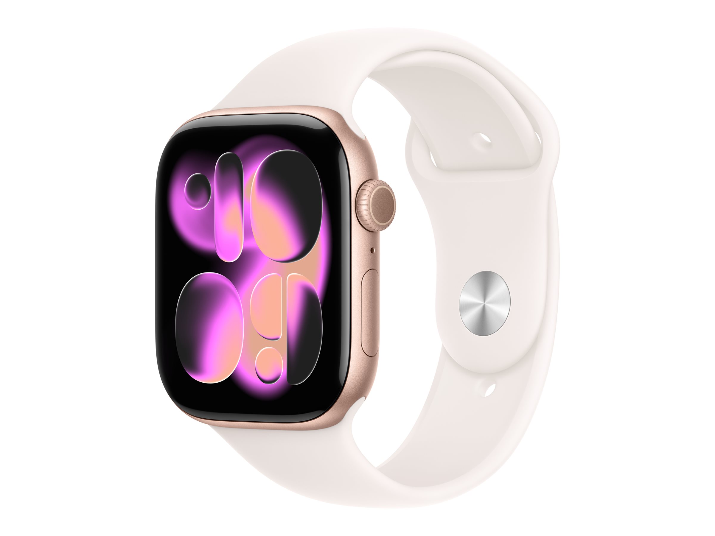 Apple Watch Series 11 GPS + Cellular 46mm Rose Gold Aluminium Case with Light Blush Sport Band - S/M - Apple