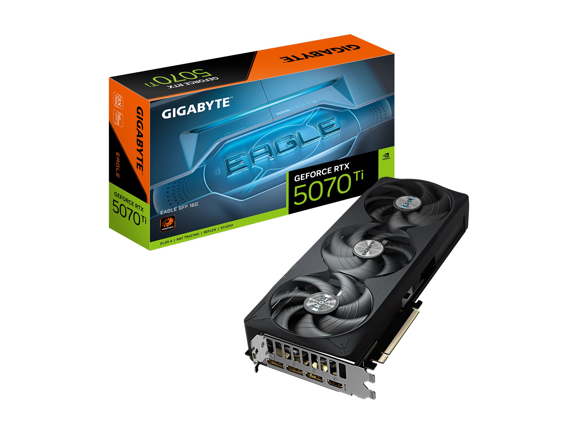 Gigabyte GeForce RTX 5070 Ti EAGLE SFF 16G - NVIDIA - 16 GB - GeForce RTX 5070 Ti - GDDR7 - HDMI ports quantity 1 - PCI-E 5.0