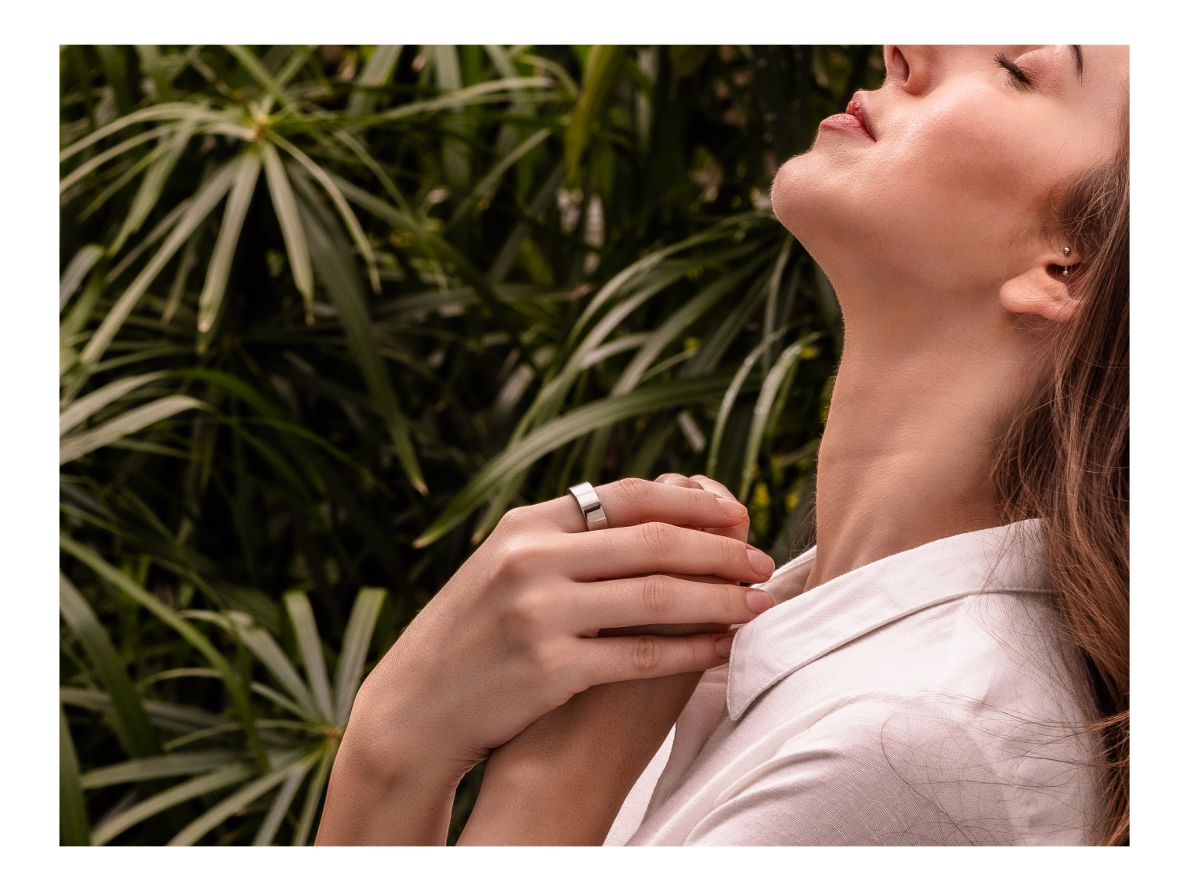 Ultrahuman - Ring Air - Space Silver - Size 8 - Smart Ring