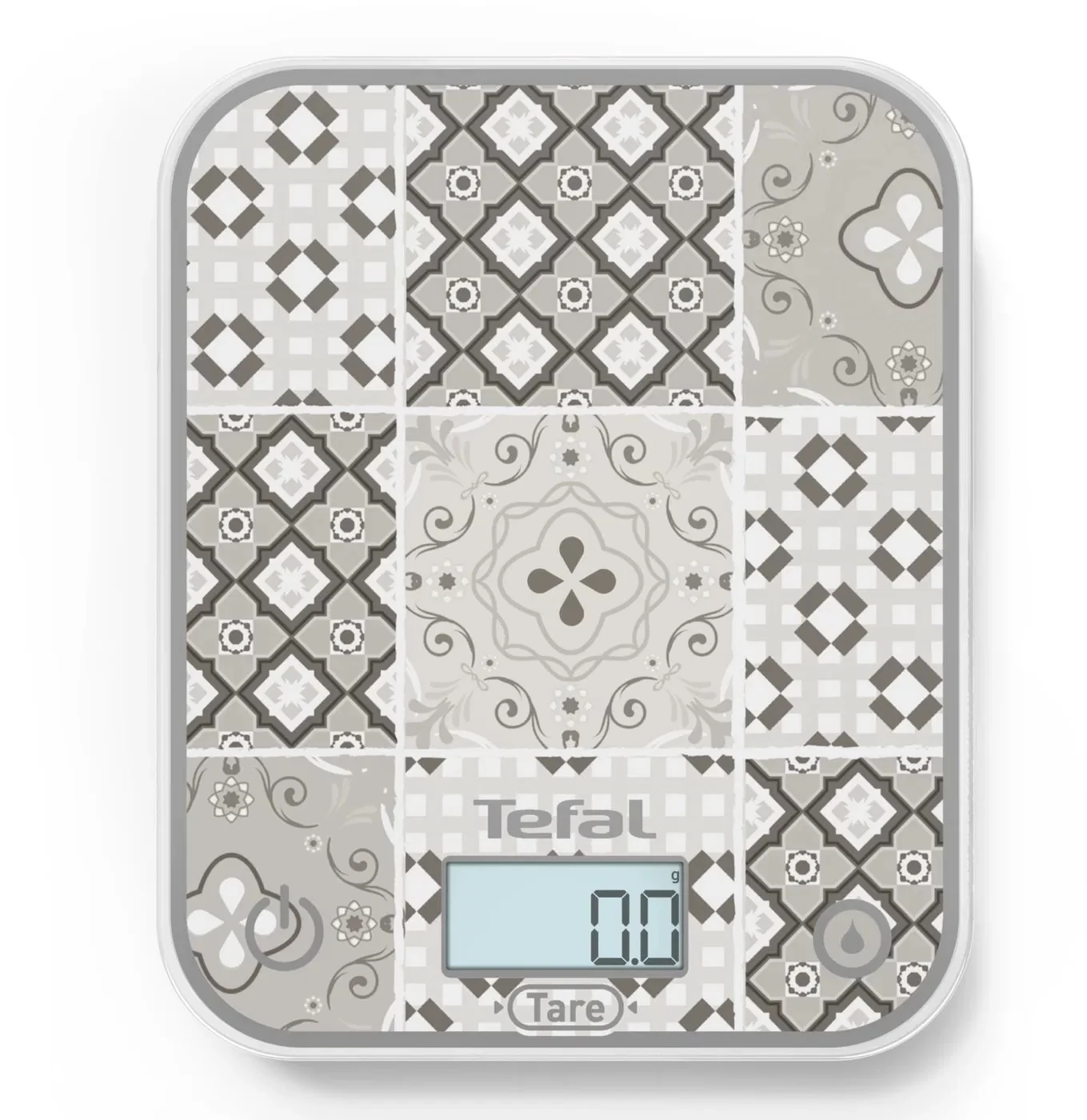 TEFAL Electronic Kitchen Scale - Optiss BC50D6V0 - Graduation 0.5/1 g - Display type LCD - Mozaic Decor