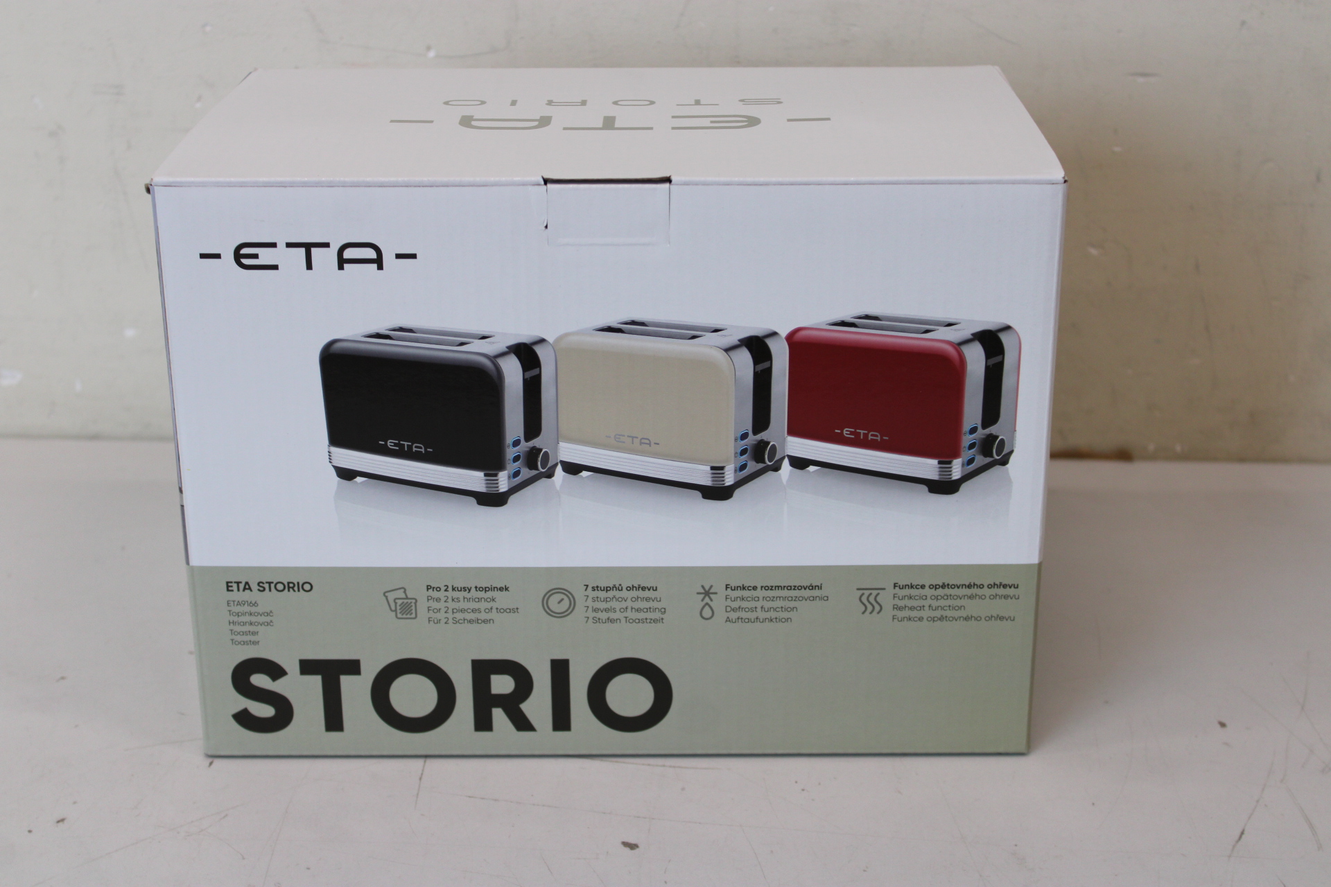 SALE OUT. ETA ETA916690040 STORIO Toaster, Power 930 W, 2 slots, Stainless steel, Beige - ETA Storio Toaster - ETA916690040 - Power 930 W - Housing material Stainless steel - Beige - DAMAGED PACKAGING