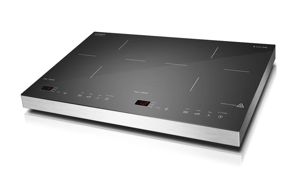 Caso - Free standing table hob - S-Line 3500 - Number of burners/cooking zones 2 - Sensor-Touch - Black - Induction