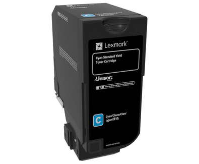 Lexmark CS72x Cyan Standard Yield Toner Cartridge - Lexmark 74C0S20 - CS720 Cyan Standard Yield Toner Cartridge - Cartridge - Cyan