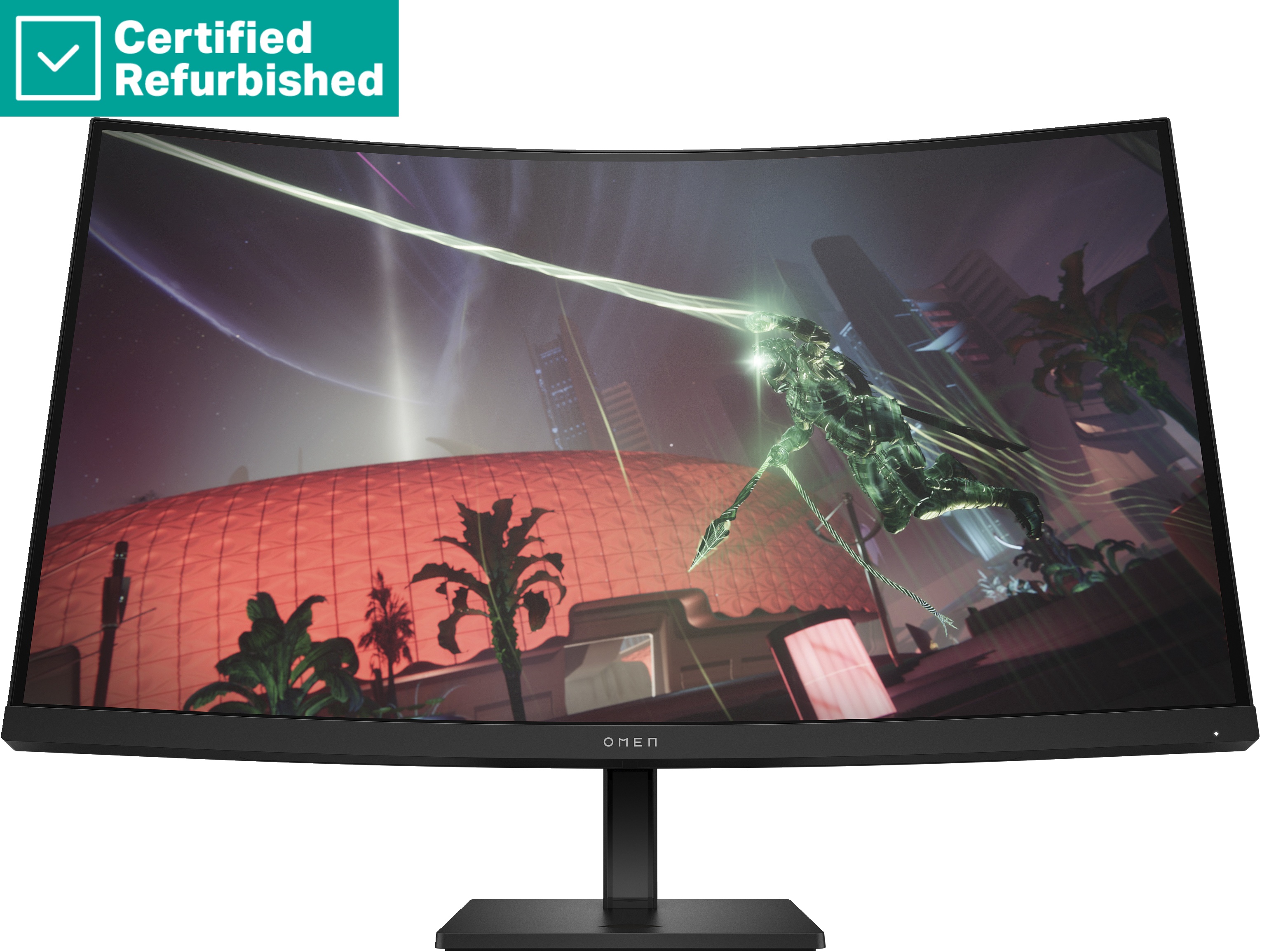 RENEW GOLD OMEN by HP 32c Curved Gaming Monitor - 31.5" 2560x1440 QHD 400-nit 165Hz AG, Curved, VA HDR 400, 2x HDMI/DisplayPort, height adjustable/tilt, 1 years