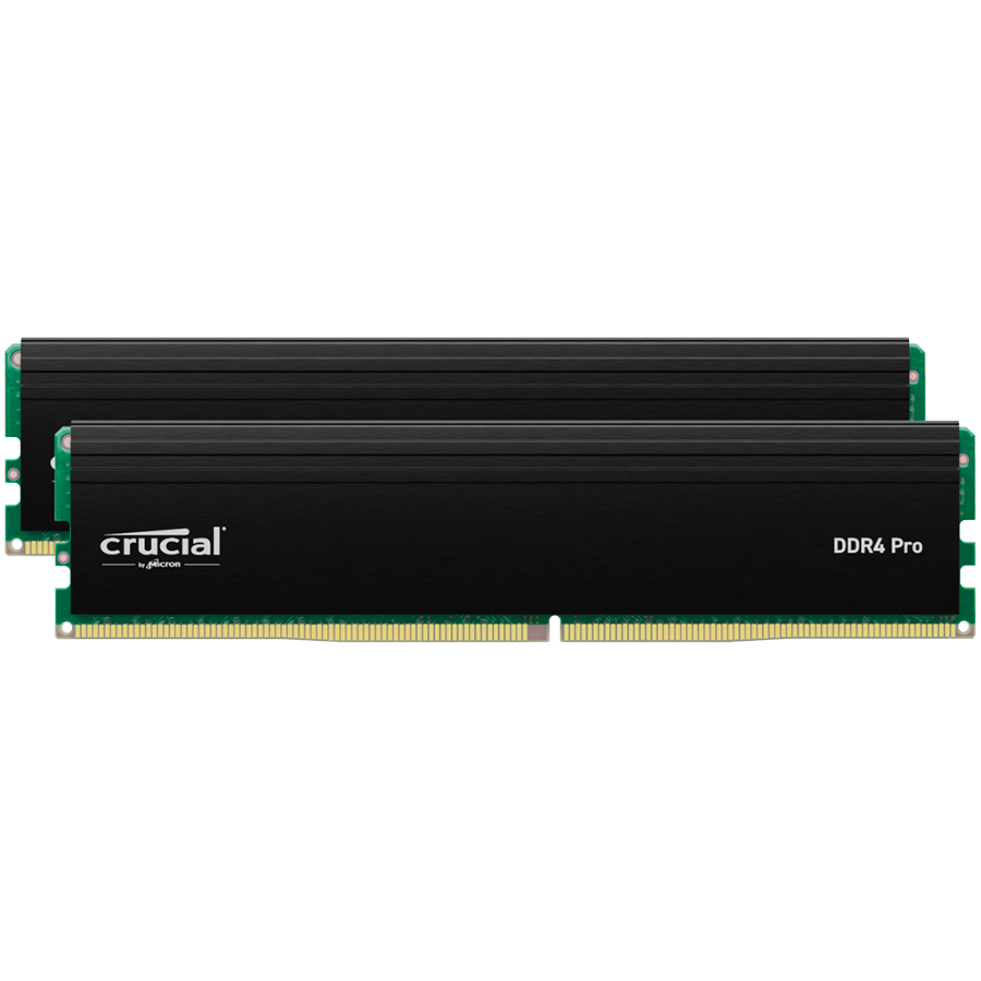 Crucial Pro OC 32GB Kit (2X16GB) DDR5-6400 UDIMM CL38 Black