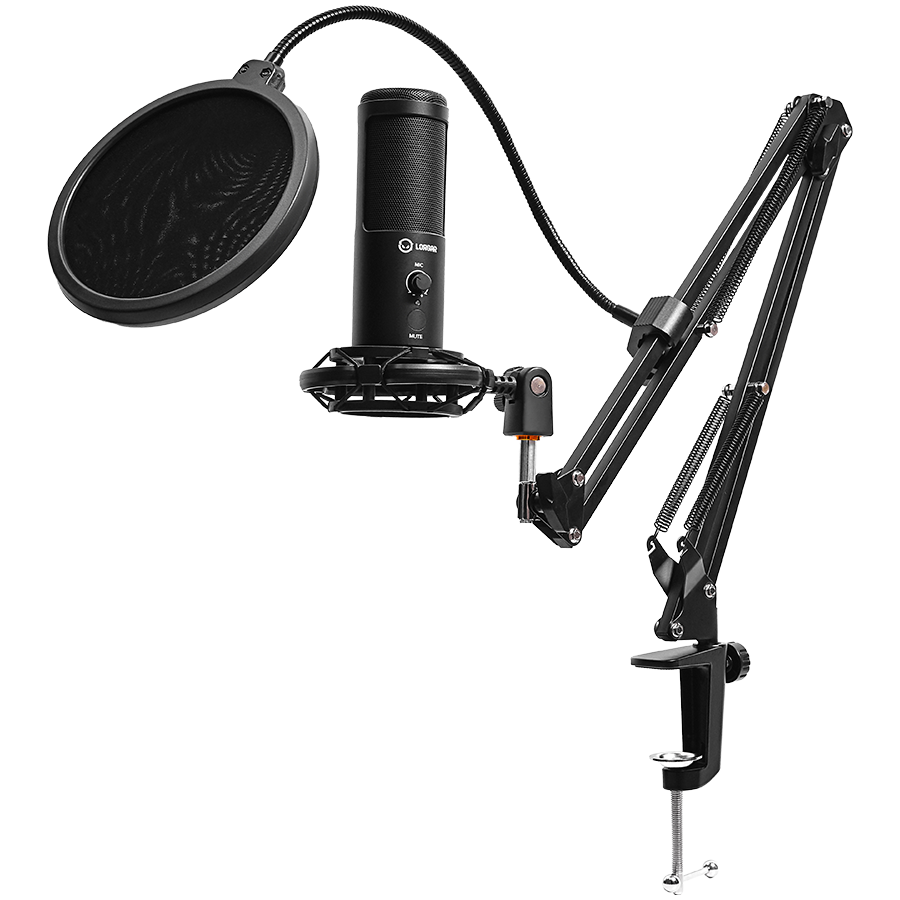 LORGAR Voicer 931, Gaming Microphone, Black, USB condenser microphone with boom arm stand, pop filter, tripod stand. including 1* microphone, 1*Boom Arm Stand with C-clamp, 1*shock mount, 1*pop filter, 1*windscreen cap, 1*2.5m type-C USB cable, 1* Extra t
