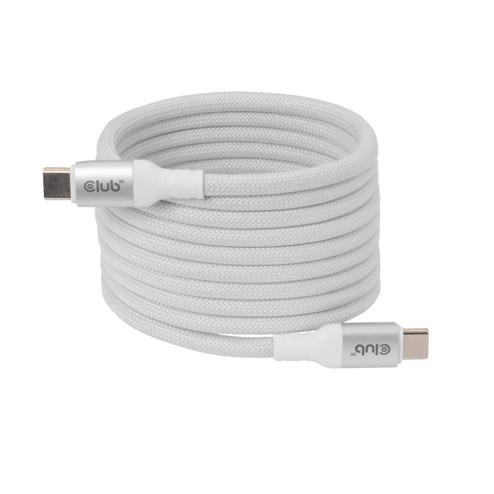 CABLE USB-C TO USB-C 2M/MAGNETIC WHITE CAC-3032 CLUB3D