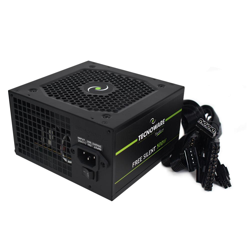 Power Supply|TECNOWARE|FREE SILENT 500W|ATX|PC|180 - 264 V|500 W|FAL506FS12B