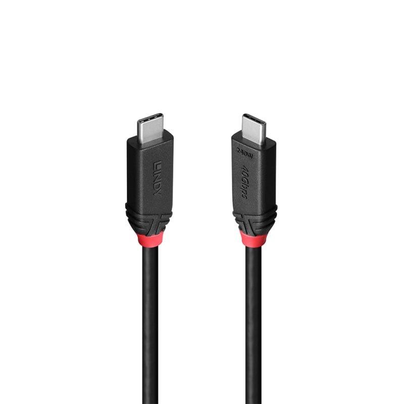 CABLE USB4 240W TYPE C 1M/BLACK LINE 37001 LINDY
