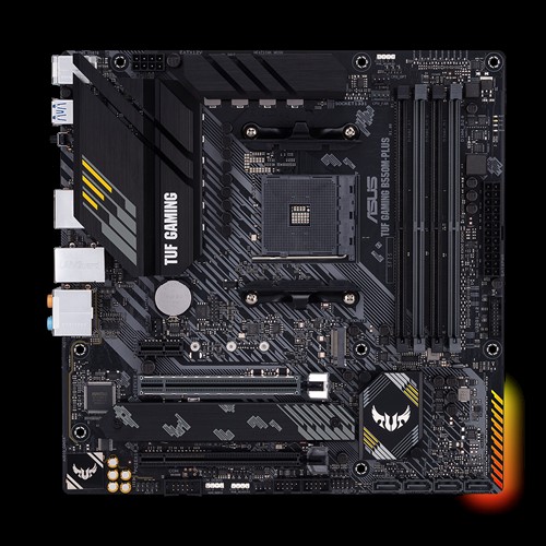 Asus - TUF Gaming B550M-Plus - Processor family AMD - Processor socket AM4 - DDR4 - Memory slots 4 - Chipset AMD B - Micro ATX