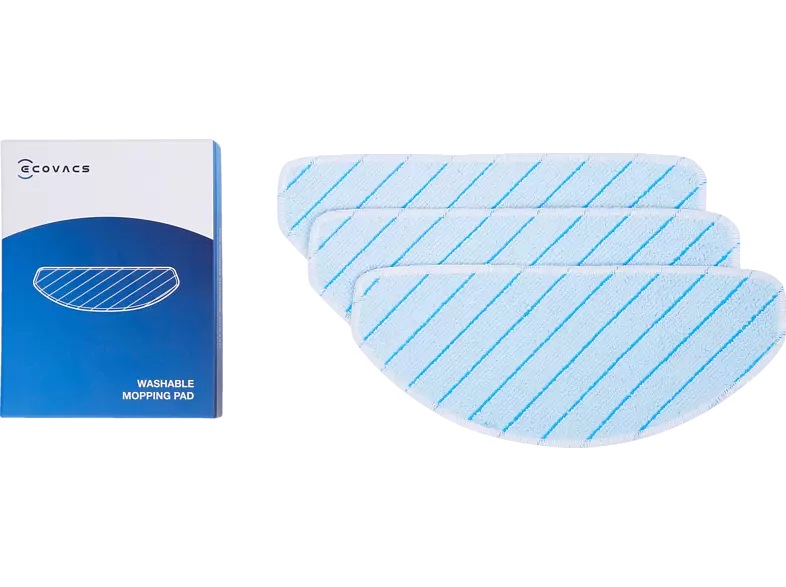 Ecovacs - Washable Mopping Pad - 3 pc(s) - Blue