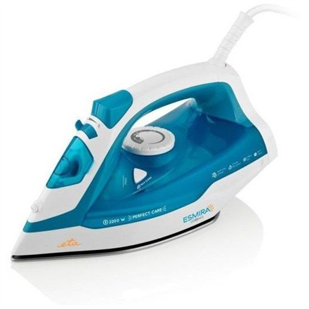 ETA - Iron - Esmira ETA027390000 - Steam Iron - 2200 W - Water tank capacity 380 ml - Continuous steam 40 g/min - Steam boost performance 100 g/min - Turquoise
