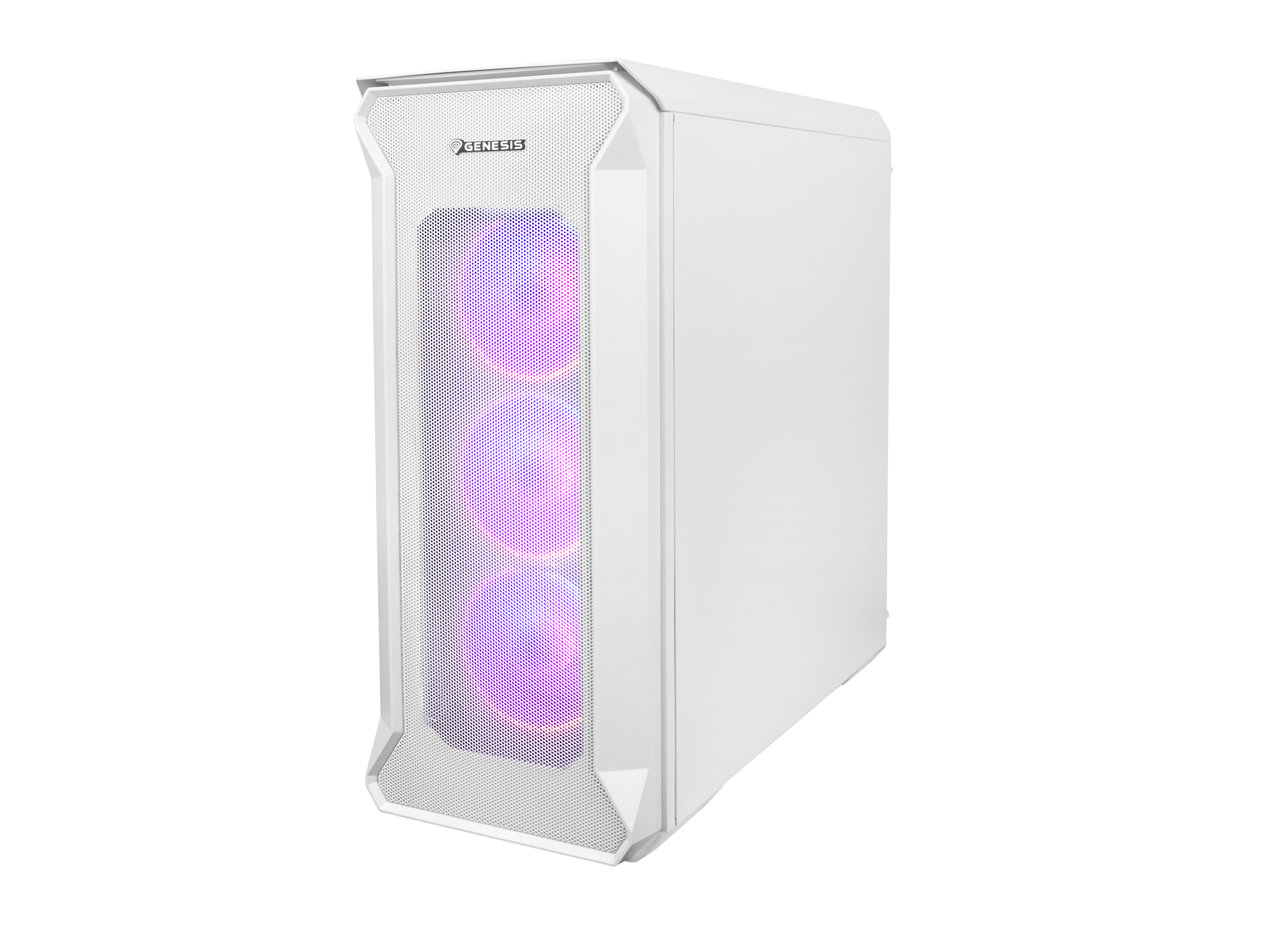 Genesis - PC Case - IRID 505 ARGB - Side window - White - Midi Tower - ATX