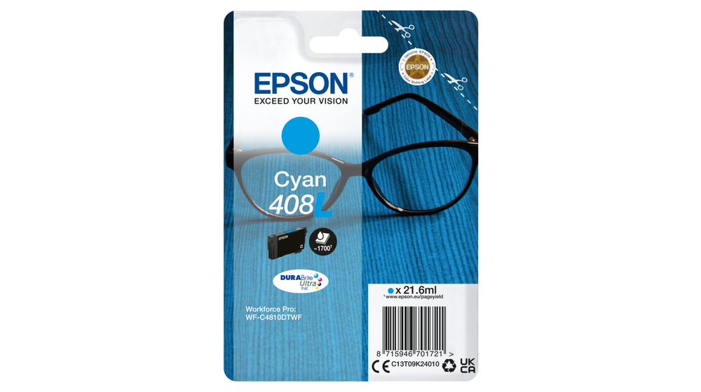 Epson DURABrite Ultra 408L - Ink cartrige - Cyan