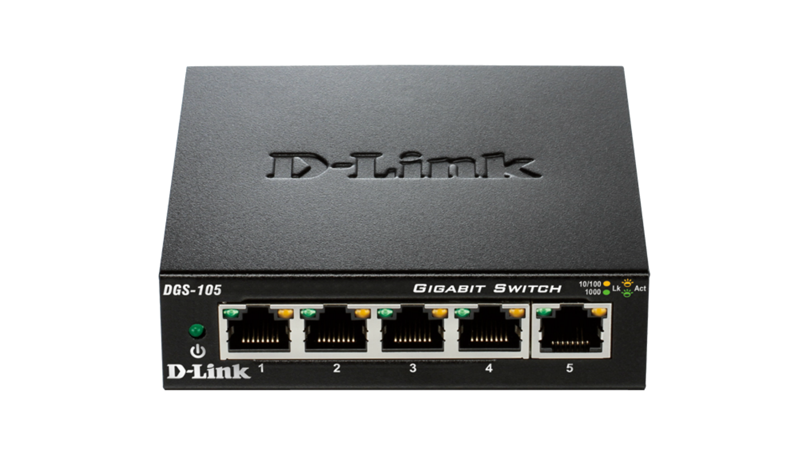 D-Link - Ethernet Switch - DGS-105/E - Unmanaged - Desktop - Gigabit Ethernet (copper) ports quantity 5 - 60 month(s)