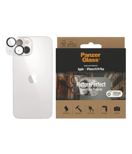 PanzerGlass - Camera Lens Protection - PicturePerfect - Apple - iPhone 14/14 Plus - Glass - Transparent