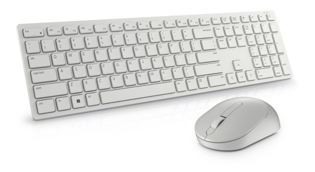 Dell - Keyboard and Mouse - KM5221W Pro - Keyboard and Mouse Set - Wireless - Mouse included - US - White