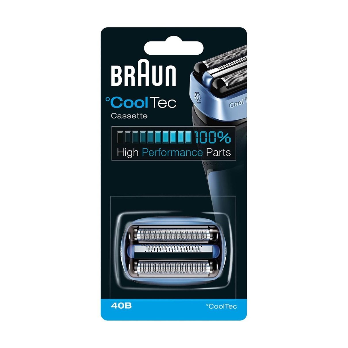 Braun - CoolTec Combi Pack Cassette replacement head - 40B - Blue - Number of shaver heads/blades 1