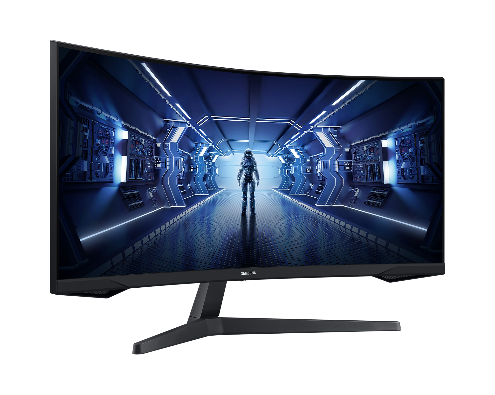 Samsung - Curved Monitor - LC34G55TWWPXEN - 34 " - VA - UWQHD - 21:9 - 165 Hz - 1 ms - 3440 x 1440 - 250 cd/m² - HDMI ports quantity 1 - Black - Warranty 24 month(s)
