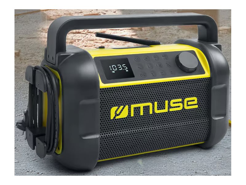 Muse - M-928 BTY - Jobsite Radio speaker - Waterproof - Bluetooth - Black/Yellow - Portable - Wireless connection