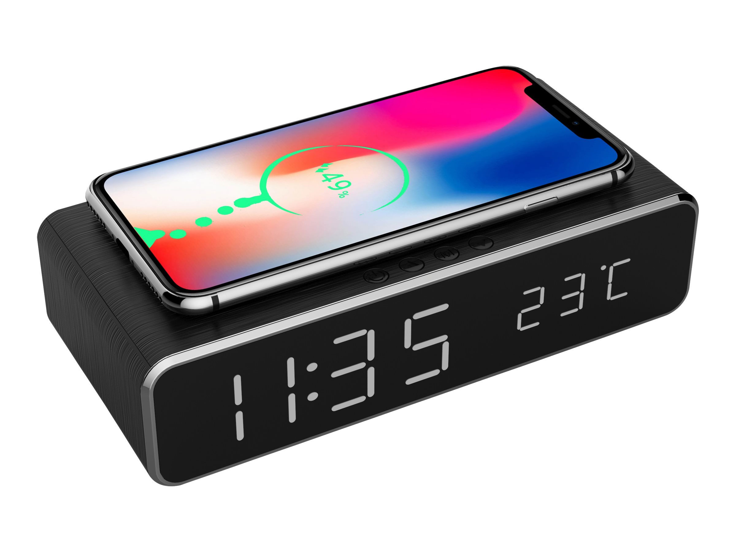 Gembird - Digital alarm clock with wireless charging function - DAC-WPC-01 - Wireless connection