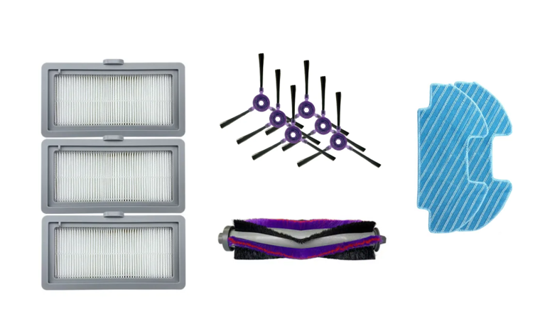 Midea - Spare Parts Kit: 6x Side Brush, 1x Main Brush, 3x HEPA Filter, 2x Mopping Cloth for I5C