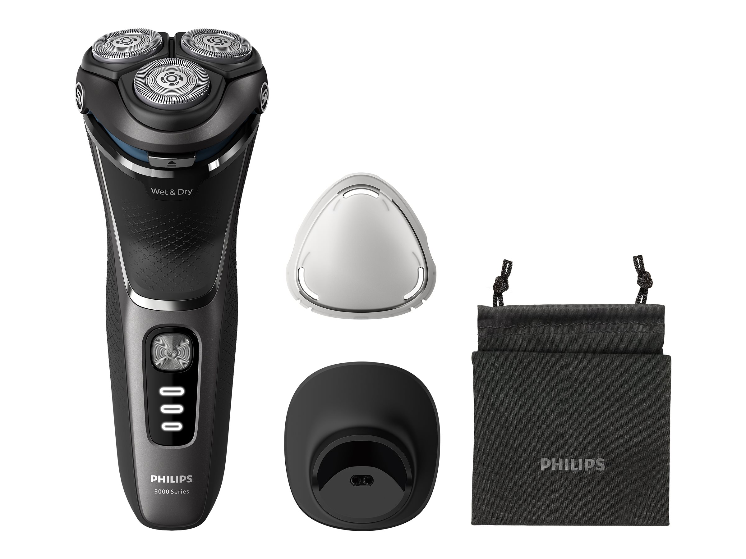 Philips - Shaver - S3343/13 - Operating time (max) 60 min - Wet & Dry - Lithium Ion - Black
