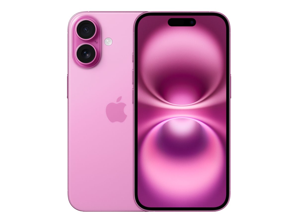 Apple - iPhone 16 - Pink - 6.1 " - 2556 x 1179 pixels - OLED - A18 - Internal RAM 8 GB - 128 GB - Dual SIM - Nano SIM - 5G - Main camera resolution 48 MP - iOS 18 - Secondary camera resolution 12 MP
