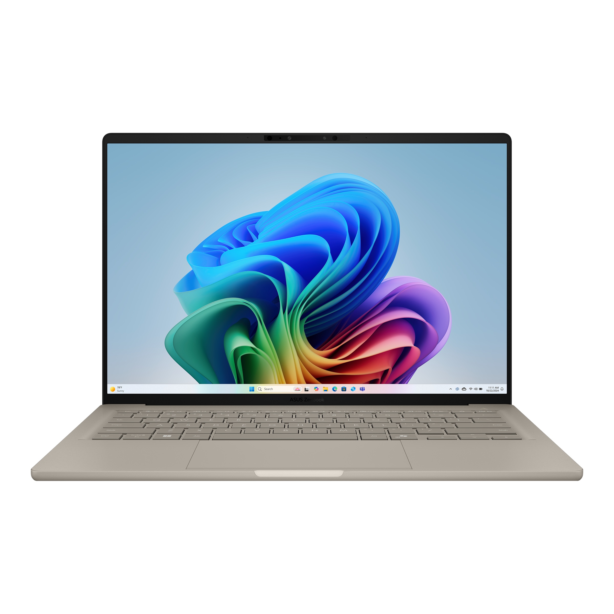 Asus - Zenbook A14 UX3407QA-QD202W - Zabriskie Beige - 14 " - OLED - WUXGA - 1920 x 1200 pixels - 60 Hz - Glossy - Snapdragon X - X1 26 100 - 16 GB - LPDDR5X - Solid-state drive capacity 512 GB - Qualcomm Adreno GPU - Windows 11 Home - 802.11ax - Bluetoot