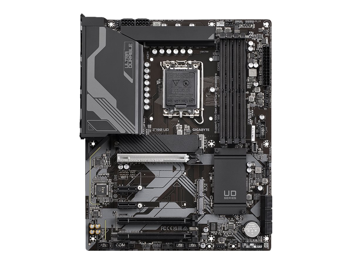 Gigabyte Z790 D AX - Processor family Intel - Processor socket LGA1700 - DDR5 - Supported hard disk drive interfaces SATA, M.2 - Number of SATA connectors 4