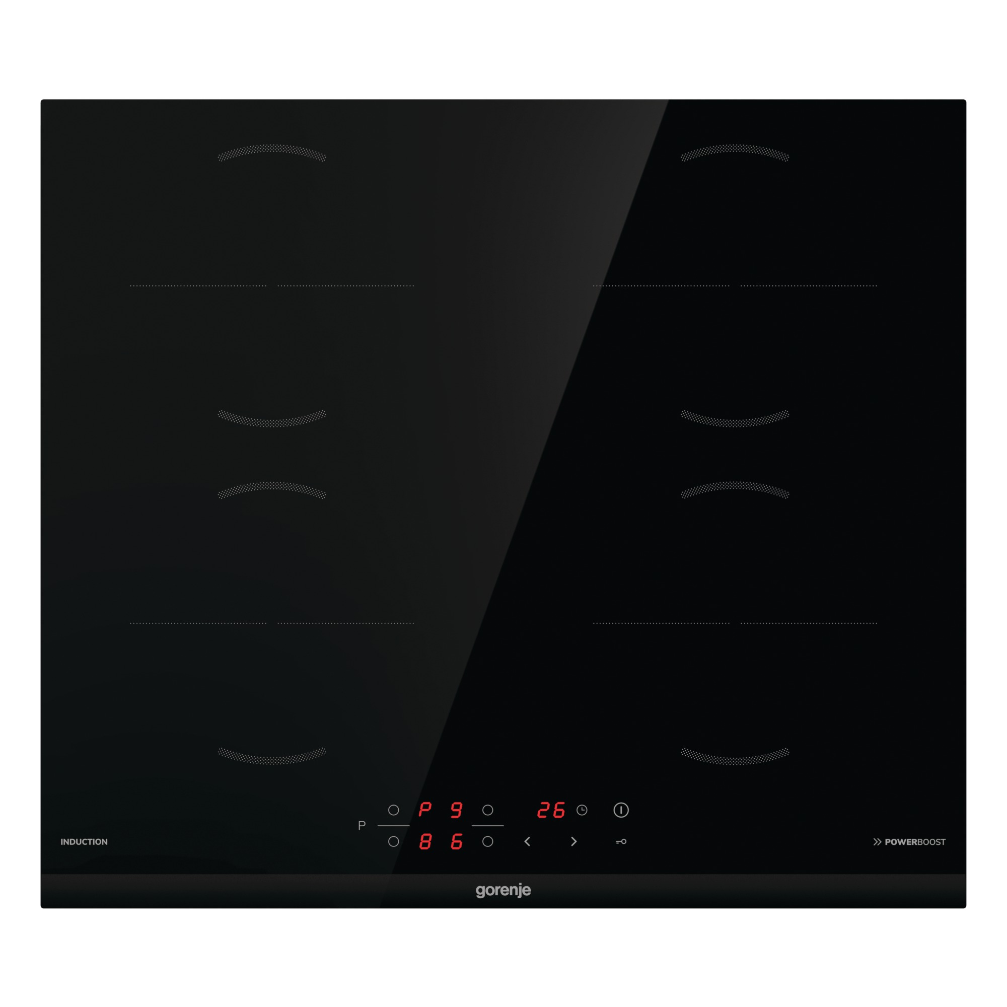 Gorenje Hob - GI6401BCE - Induction - Number of burners/cooking zones 4 - Touch control - Timer - Black