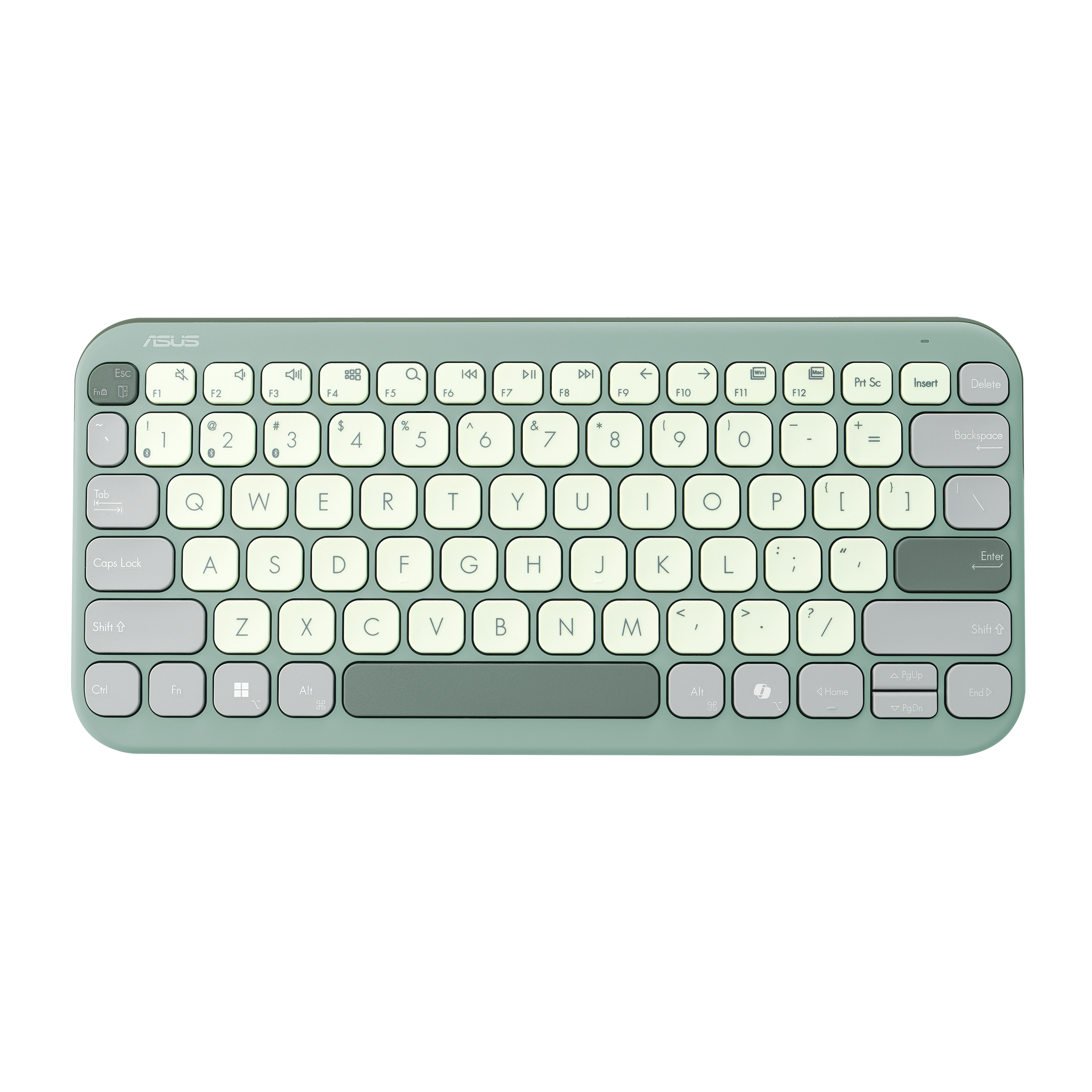 Asus Marshmallow KW100 - Keyboard - Wireless - US International - Green Tea Latte
