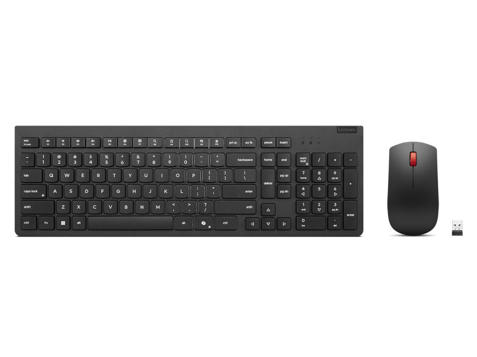 Lenovo Essential Wireless Combo Keyboard & Mouse Gen2 - Keyboard and Mouse Set - Wireless - Mouse included - Estonian - Black