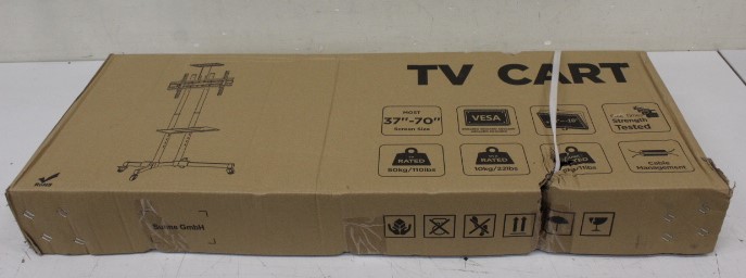 SALE OUT. Sunne 37-70", Fixed height - Sunne Floor stand - S112 multifunctional Mobile TV cart - Tilt - 37-70 " - DAMAGED PACKAGING - Black