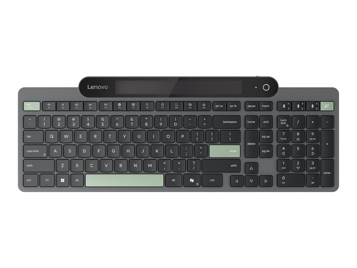 Lenovo Self-Charging Bluetooth Keyboard - Keyboard - Bluetooth - US Euro - Black