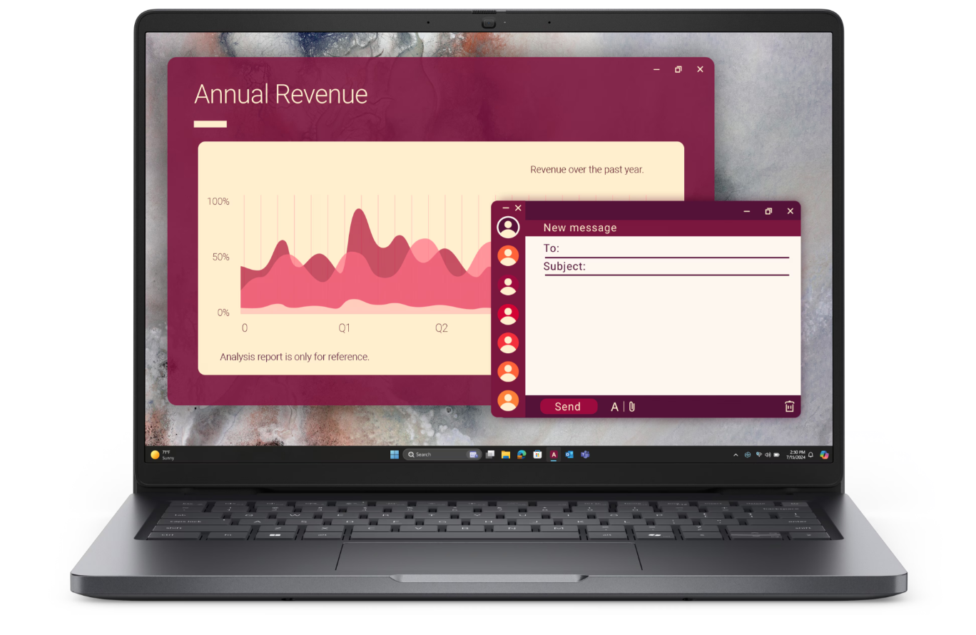 Dell Pro 14 - Platinum silver - 14 " - IPS - FHD+ - 1920 x 1200 pixels - Anti-glare - AMD Ryzen AI 7 PRO - 350 - 16 GB - DDR5 - Solid-state drive capacity 1000 GB - AMD Radeon 860M Graphics - Windows 11 Pro - 802.11ax - Keyboard language English - Keyboar