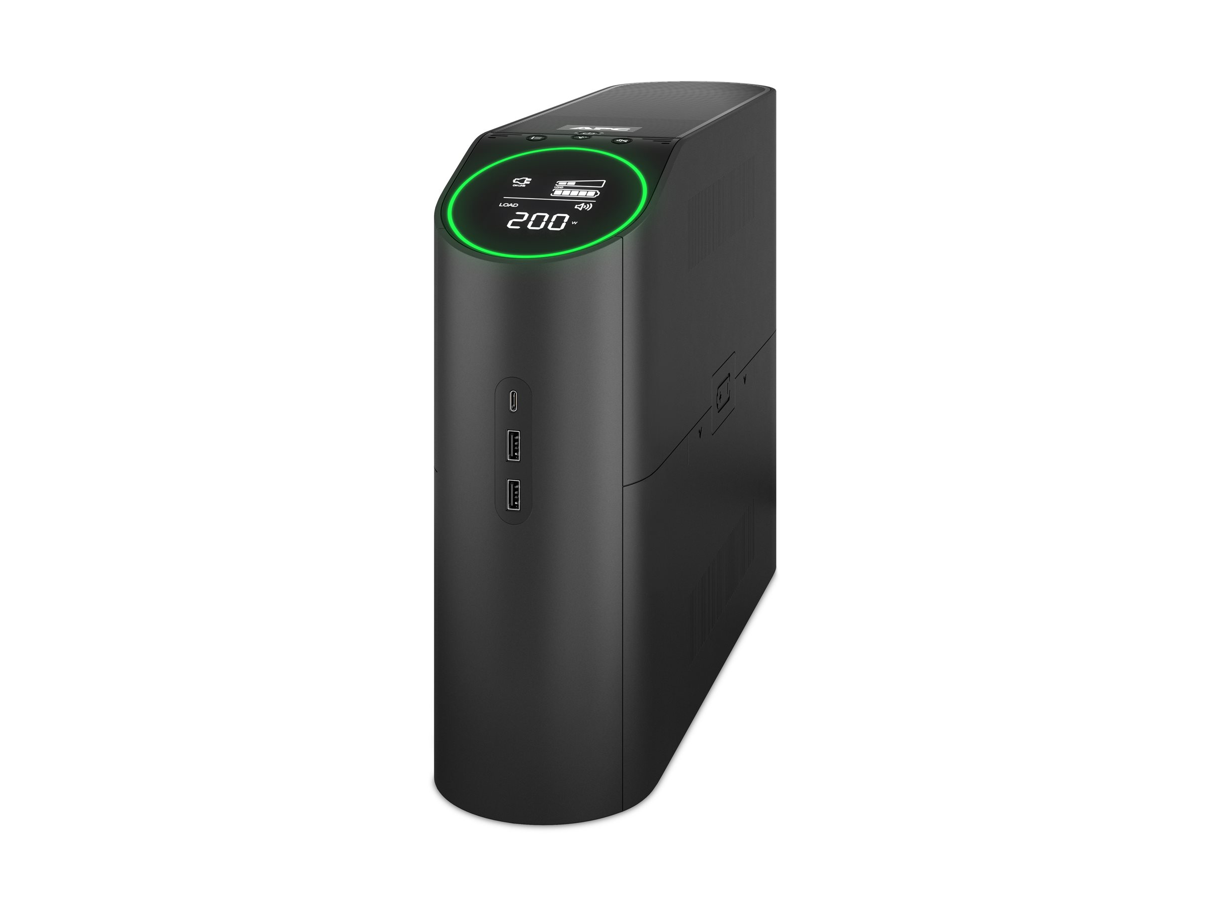 Schneider Electric Back-UPS Pro for Gaming, Tower, 230V, 4x Schuko ir 2x IEC C13 lizdai, RGB Light, Pure Sine Wave, Midnight - 2200 VA - 1320 W - 230 V