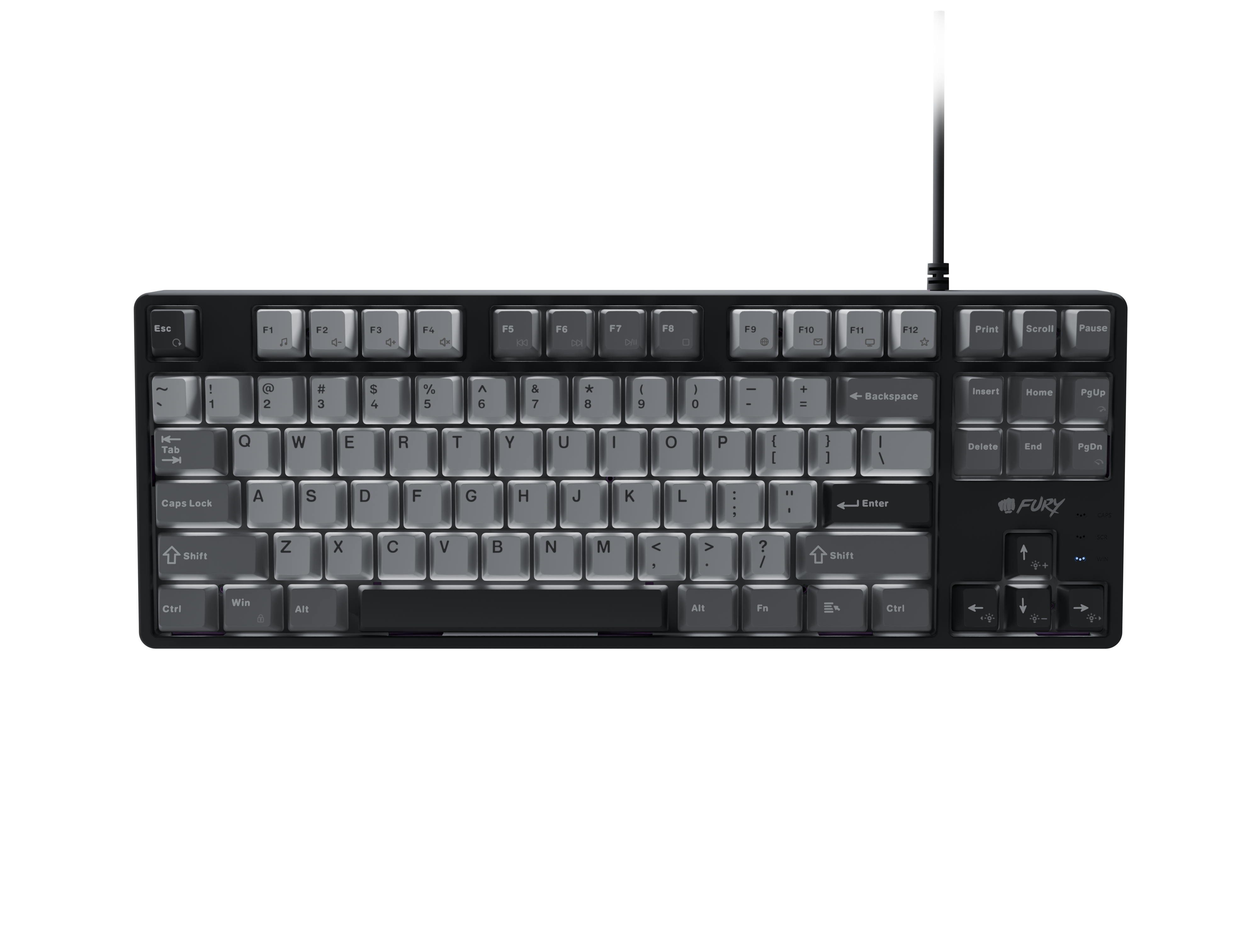 Fury - Kanabo K2 - Gaming Keyboard - Wired - US - Linear - Black/Gray