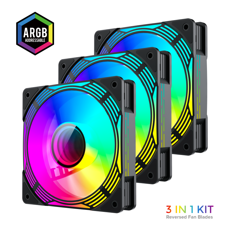 Gamemax Case Fan - KF300R BK - Black