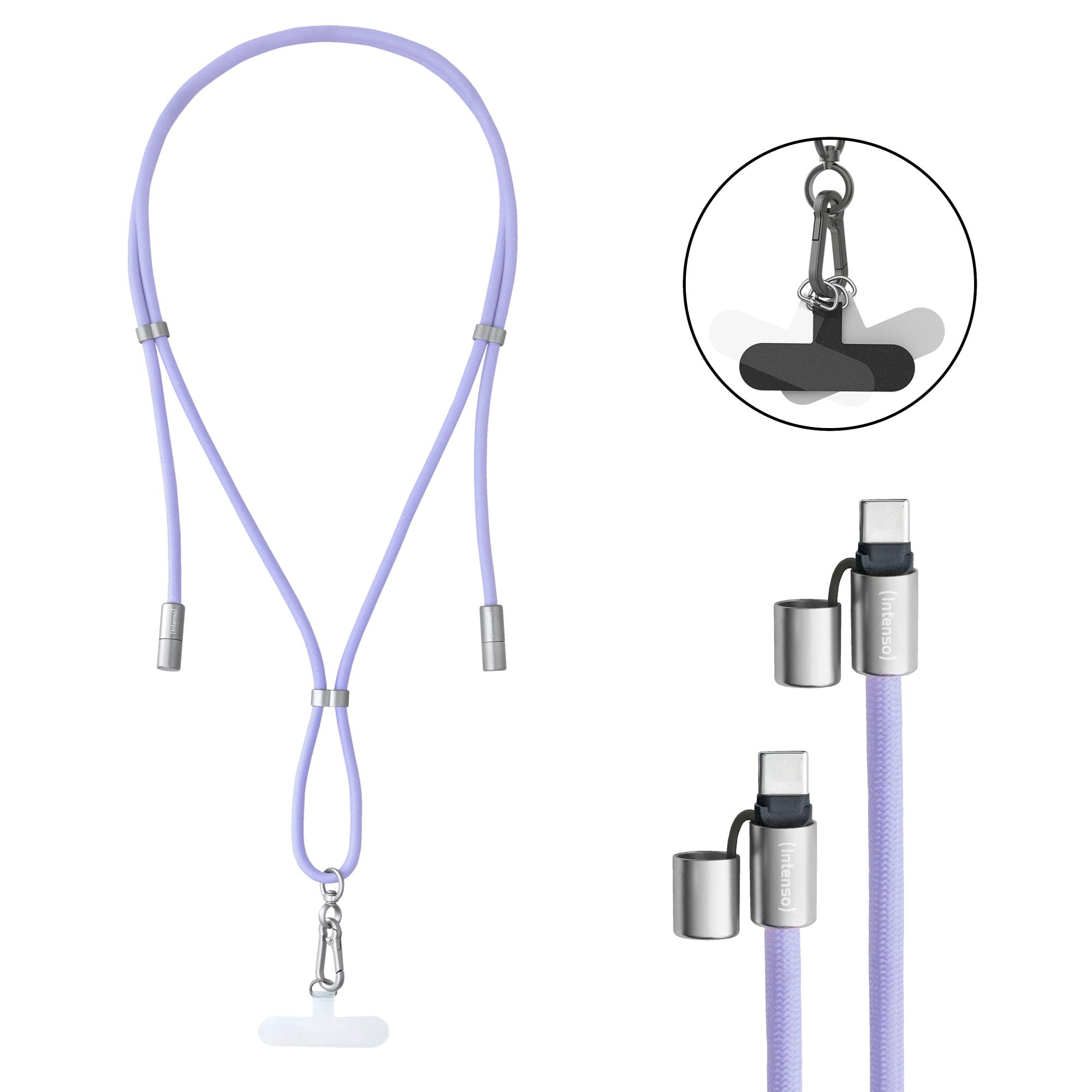 CABLE USB-C TO USB-C 1.65M/LANYARD PURPLE 7991003 INTENSO