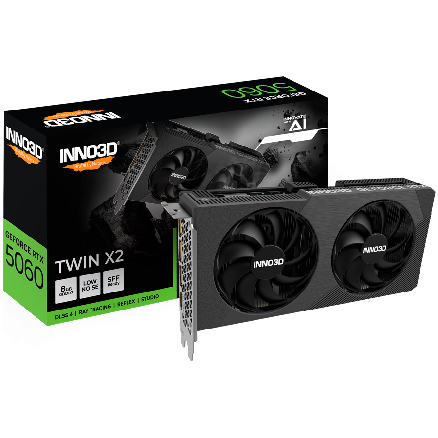 INNO3D GeForce RTX 5060 Twin X2 8GB GDDR7 128-bit, 1x HDMI, 3x DP