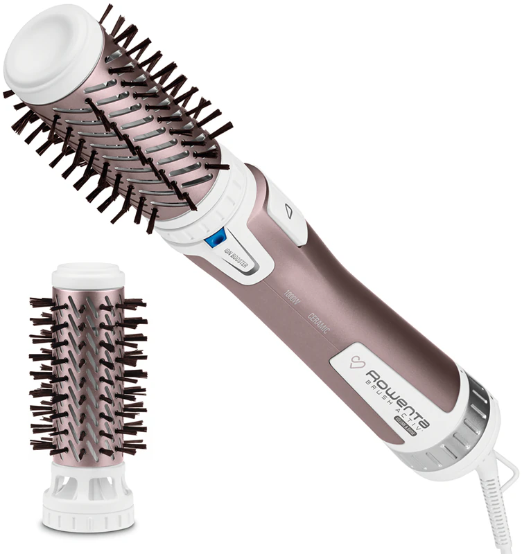 Rowenta - ACTIV PREMIUM CARE Hair Brush - CF9540 - Ceramic heating system - Ion conditioning - Barrel diameter 40 - 50 mm - Number of heating levels 2 - 1000 W - Styling comb - Metal cinnamon pink