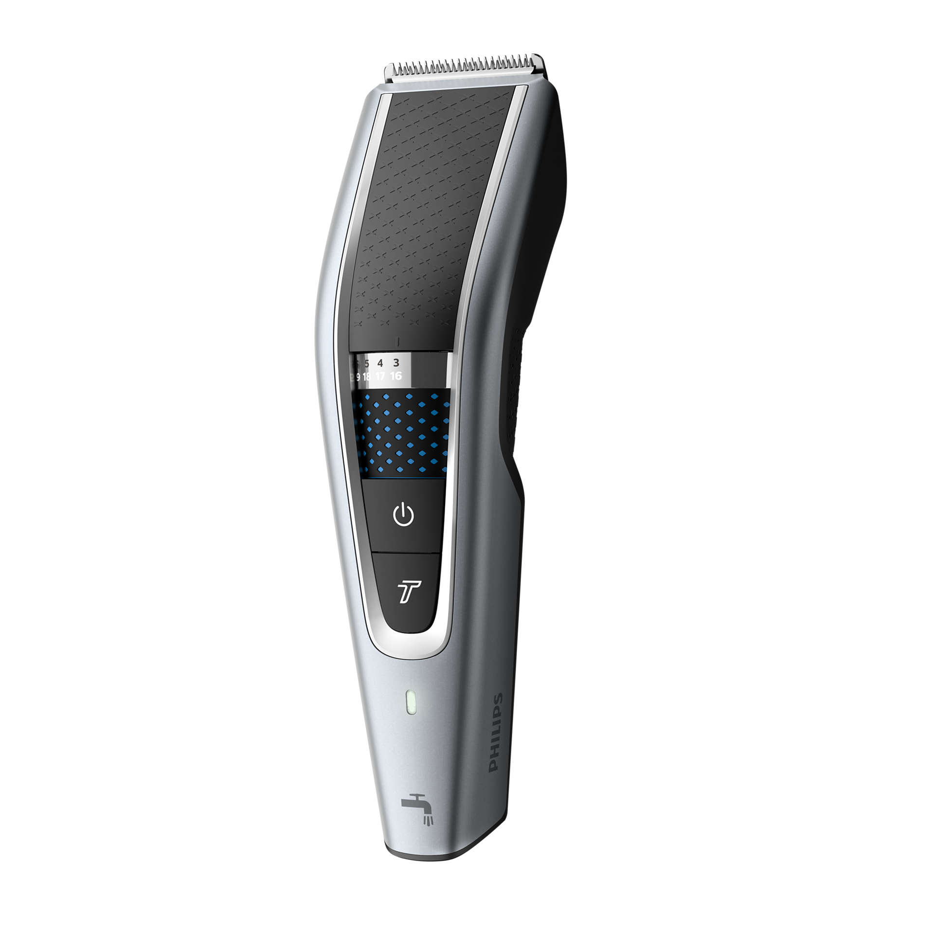 Philips - Hair clipper series 5000 - HC5630/15 - Cordless or corded - Number of length steps 28 - Step precise 1 mm - Black/Grey