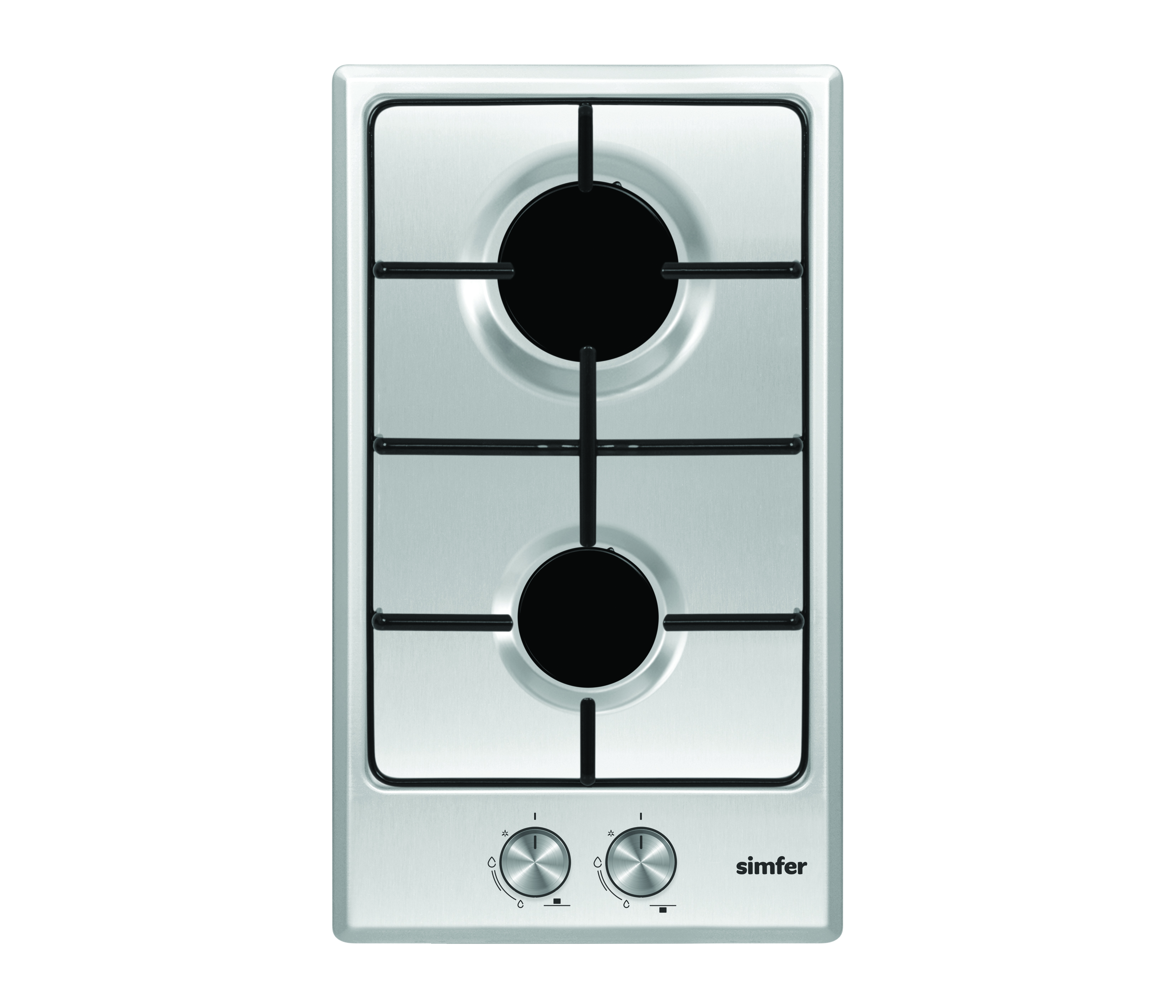 Simfer - Hob - H3.200.VGRIM - Gas - Number of burners/cooking zones 2 - Rotary knobs - Stainless steel