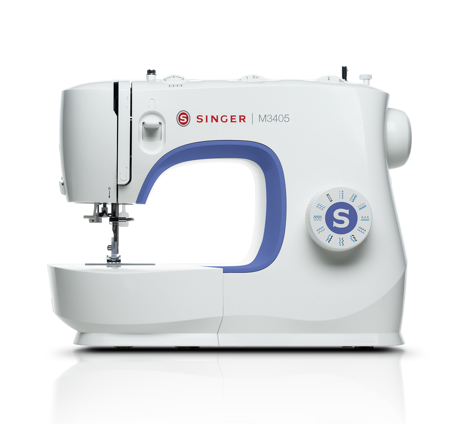 Singer - Sewing Machine - M3405 - Number of stitches 23 - Number of buttonholes 1 - White
