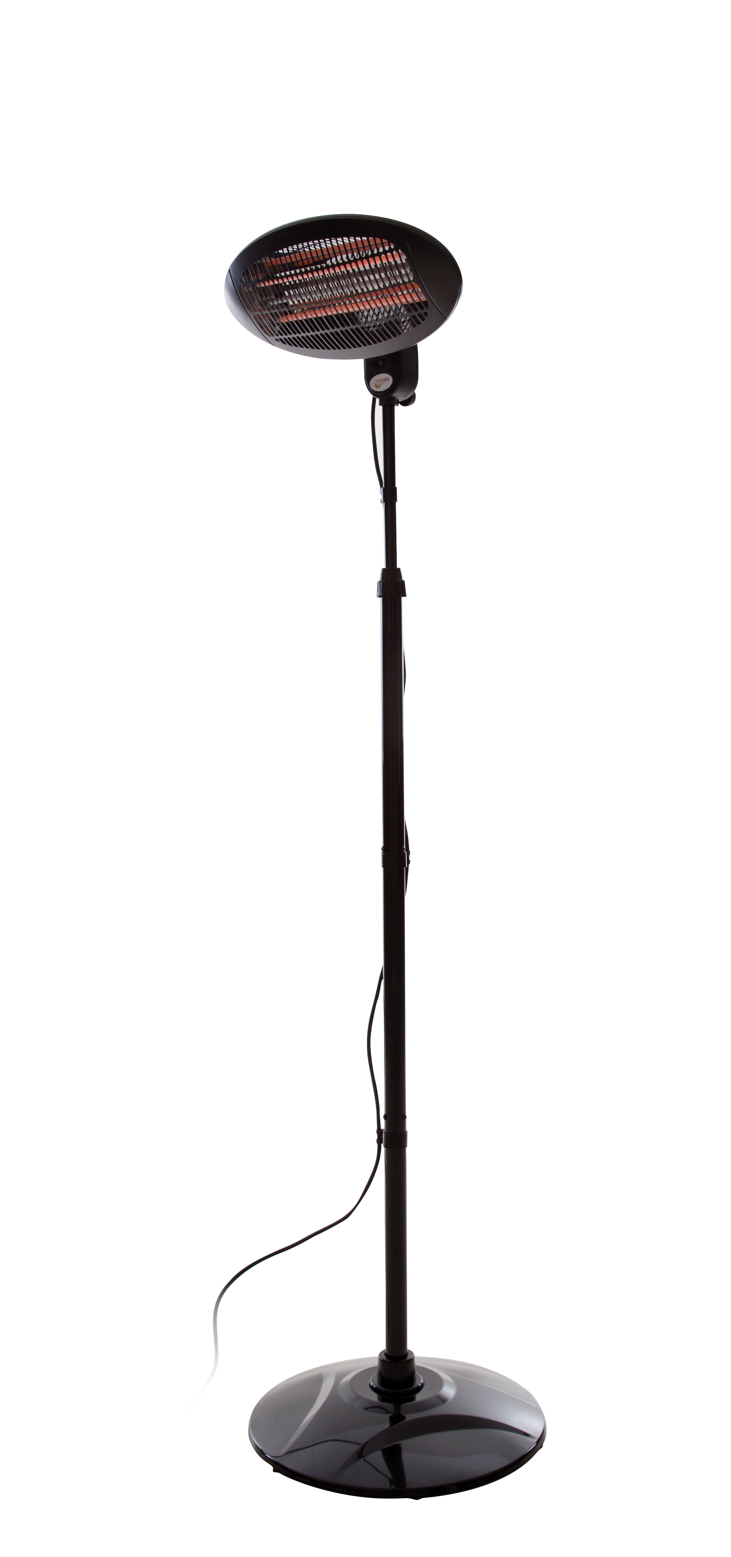 SUNRED - Heater - SMQ2000A, Elekra Quartz Standing - Infrared - 2000 W - Black - IP34