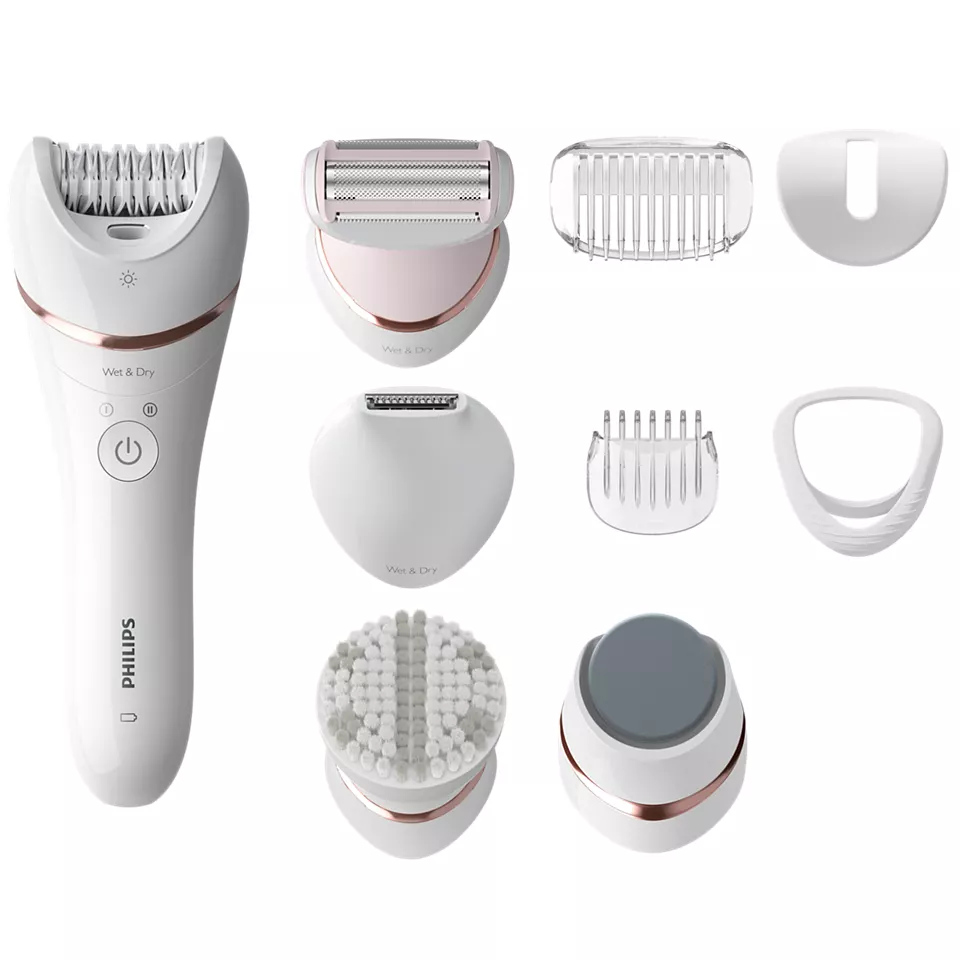 Philips - Epilator - BRE740/10 - Operating time (max) 40 min - Number of power levels N/A - Wet & Dry - White