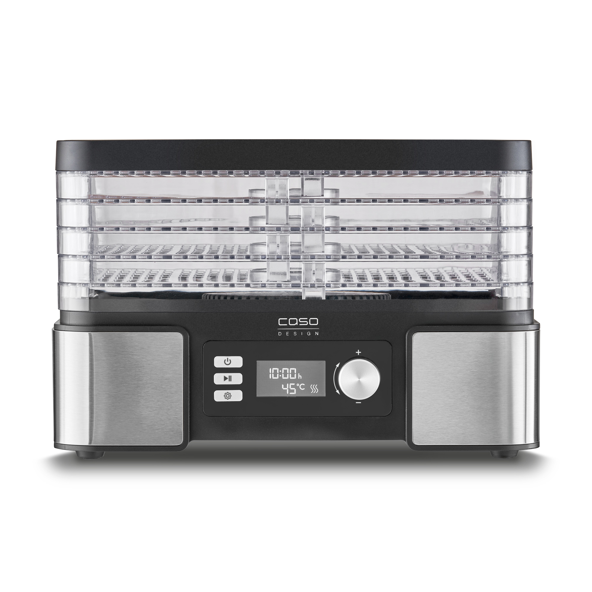 Caso - Food Dehydrator - DH 450 - Power 370-450 W - Number of trays 5 - Temperature control - Integrated timer - Black/Stainless Steel