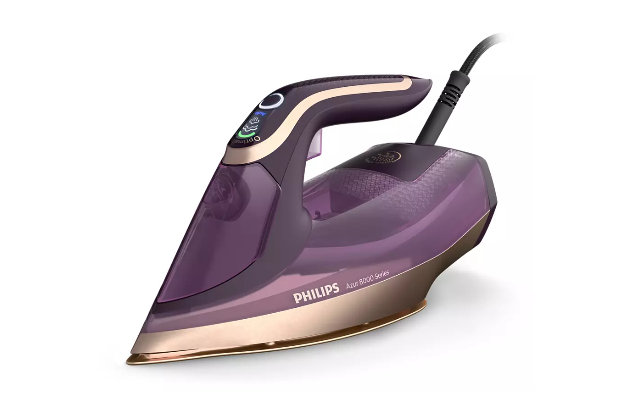 Philips - DST8040/30 Azur 8000 Series - Steam Iron - 3000 W - Water tank capacity 350 ml - Continuous steam 80 g/min - Steam boost performance 260 g/min - Dark Purple