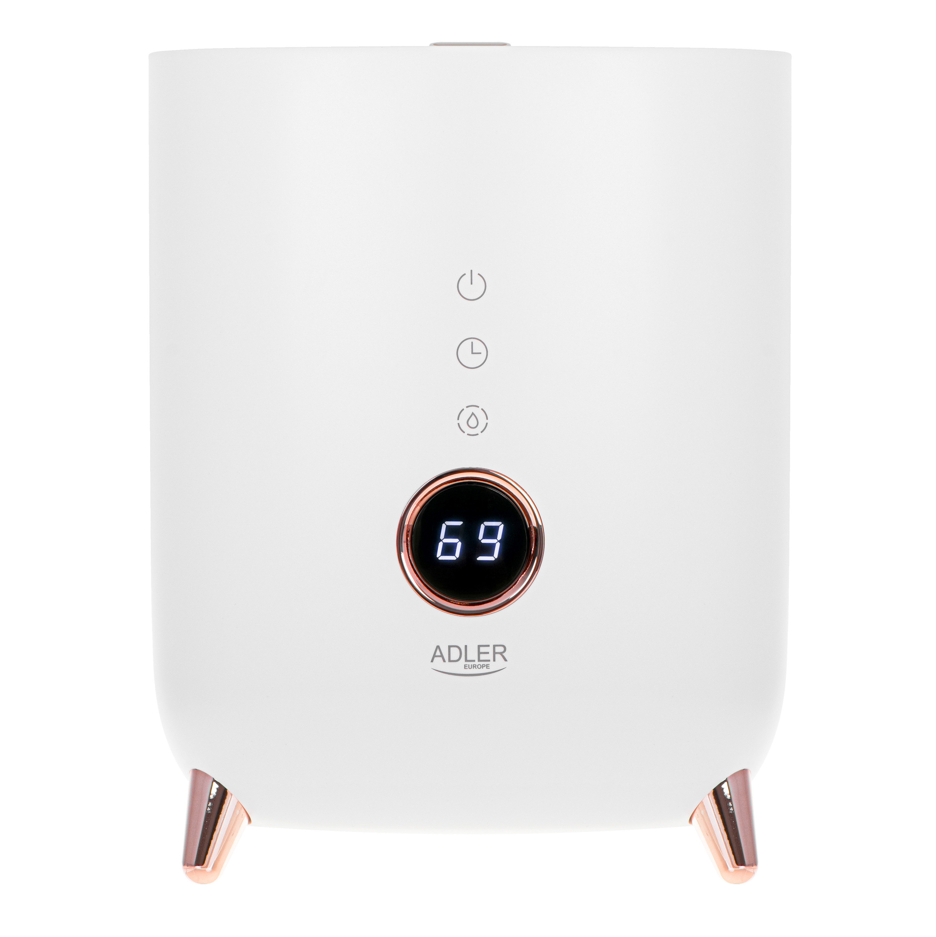 Adler - AD 7972 - Humidifier - 23 W - Water tank capacity 4 L - Suitable for rooms up to 35 m² - Ultrasonic - Humidification capacity 150-300 ml/hr - White